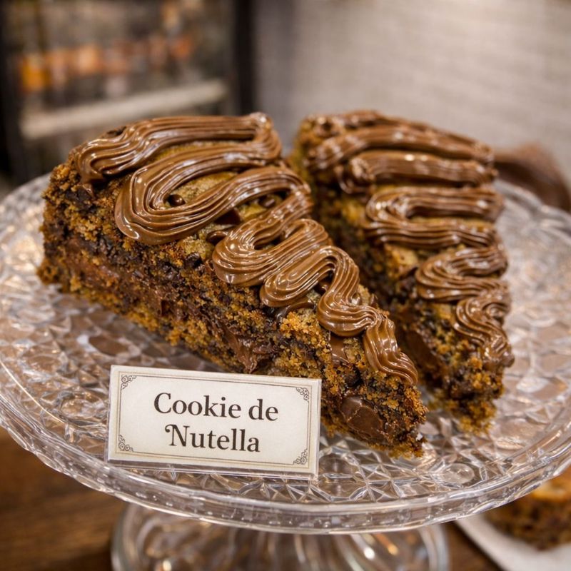 Cookie de Nutella, doces e salgados da Clare Sabores